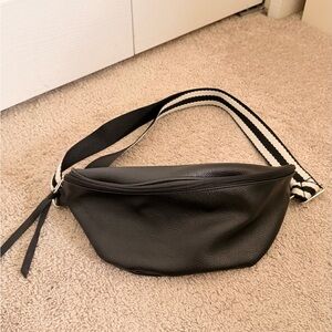 Black Leather Crossbody Bag